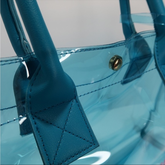 Juicy Couture Vinyl Transparent Blue Handbag - Picture 5 of 7